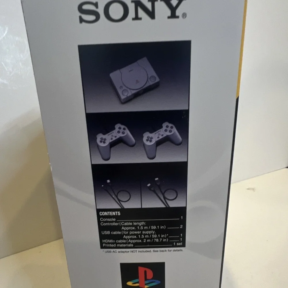 Sony PlayStation Classic Microconsole Gray 20 Preloaded Games 2 Controllers NTSC